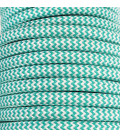 CIR62CM28/01 25 MTS CABLE TEXTIL ZIGZAG MENTA/BLAC