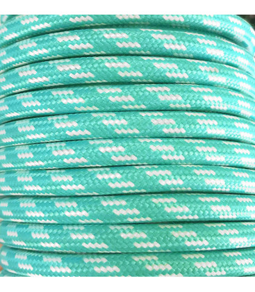 CIR62CM28/01 5 MTS CABLE TEXTIL FENIX MENTA/BLANCO