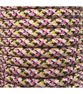 CIR62PI05 5m CABLE TEXTIL ROSA PIXEL BRILLO