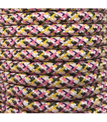 CIR62PI05 5m CABLE TEXTIL ROSA PIXEL BRILLO