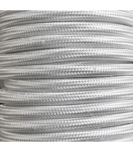 CIR62CTS73 15 MTS CABLE TEXTIL LISO BLANCO BRILLO