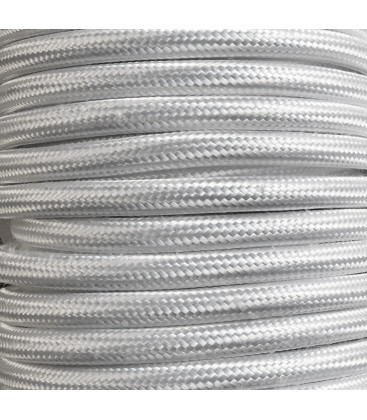 CIR62CTS73 15 MTS CABLE TEXTIL LISO BLANCO BRILLO