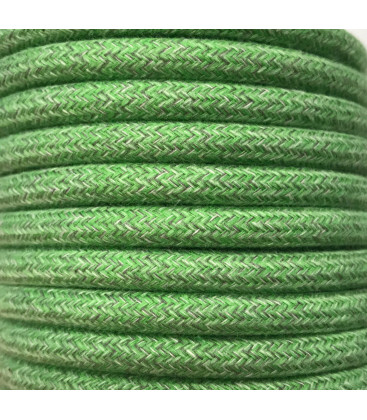 CIR62BA02 25m CABLE TEXTIL BATIDO VERDE ALGODON