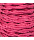 CABEXT2P08 15m CABLE TEXTIL TRENZADO ROSA