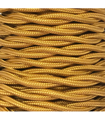 CABEXT2R05 5m CABLE TEXTIL TRENZADO DORADO