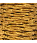 CABEXT2R05 5m CABLE TEXTIL TRENZADO DORADO