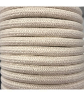 CIR62AL02 25m CABLE TEXTIL BEIGE ALGODON LISO