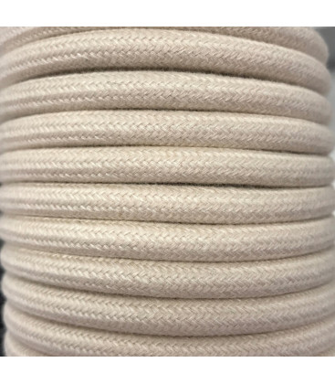 CIR62AL02 25m CABLE TEXTIL BEIGE ALGODON LISO