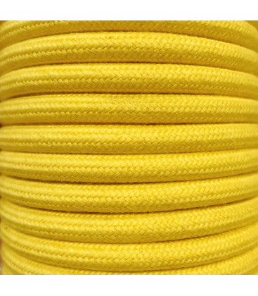 CIR62AL04 25m CABLE TEXTIL AMARILLO ALGODON LISO