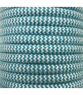 CIR62BA13 5m CABLE TEXTIL ZIG-ZAG AZUL ALGODON