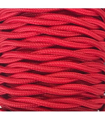 CABEXT2P18 5m CABLE TEXTIL TRENZADO ROJO