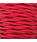 CABEXT2P18 5m CABLE TEXTIL TRENZADO ROJO