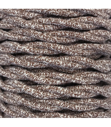 CABEXT2TA07 15m CABLE TEXTIL TRENZADO MIX MARRON