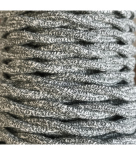 CABEXT2TA09 5m CABLE TEXTIL TRENZADO MIX GRIS