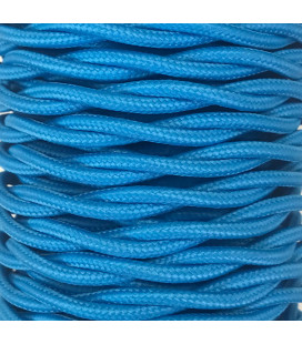 CABEXT2P04 5m CABLE TEXTIL TRENZADO AZUL TURQUESA