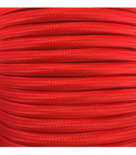 CIR62CM24 5m CABLE TEXTIL LISO ROJO MATE