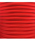 CIR62CM24 5m CABLE TEXTIL LISO ROJO MATE