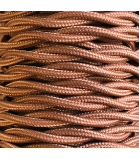 CABEXT2P11 25m CABLE TEXTIL TRENZADO MARRON