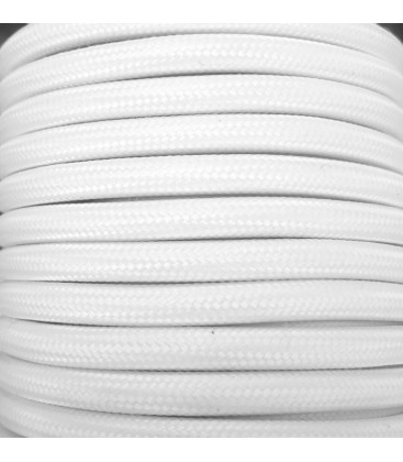 CIR62CM01 5m CABLE TEXTIL LISO BLANCO MATE