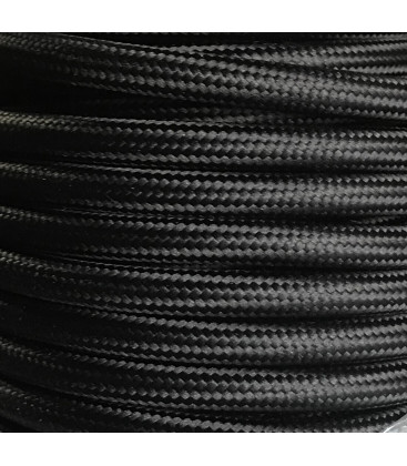 CIR62CM13 25m CABLE TEXTIL LISO NEGRO MATE