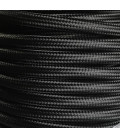 CIR62CM13 25m CABLE TEXTIL LISO NEGRO MATE