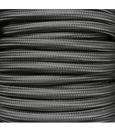 CIR62CTS55 25m CABLE TEXTIL LISO GRIS BRILLO