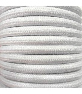 CIR62AL01 15m CABLE TEXTIL BLANCO ALGODON LISO