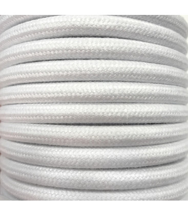 CIR62AL01 15m CABLE TEXTIL BLANCO ALGODON LISO