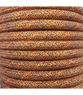 CIR62BA03 5m CABLE TEXTIL BATIDO MULTICOLOR