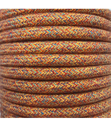 CIR62BA03 5m CABLE TEXTIL BATIDO MULTICOLOR