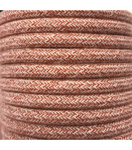 CIR62BA07 5m CABLE TEXTIL BATIDO MARRON ALGODON