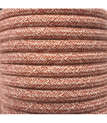 CIR62BA07 5m CABLE TEXTIL BATIDO MARRON ALGODON