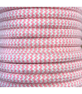 CIR62BA06 15 MTS CABLE TEXTIL ZIG-ZAG ROSA ALGODON