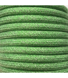 CIR62BA02 5m CABLE TEXTIL BATIDO VERDE ALGODON