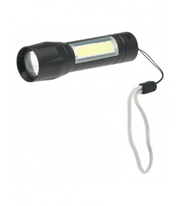 D89R LINTERNA LED+COB MINI RECARGABLE 1W 120lm NEGRA VELAMP