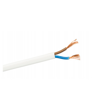 100m CABLE MANGUERA PLANA 2x0,5 BLANCO