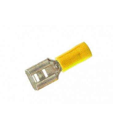 RTFY 100ud TERMINAL HEMBRA AMARILLO 25 mm. P/MACHO 6,3 x 0,8 COPAIN