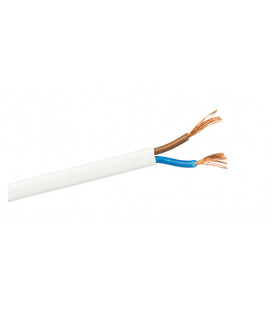 100m CABLE MANGUERA PLANA 2x0,75 BLANCO