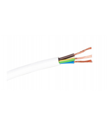 100m CABLE MANGUERA REDONDA 2x1,5 BLANCO