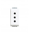 C4113 BASE ITALIANA 1 MODULO 2P+T 16A/250V BLANCO LUNA