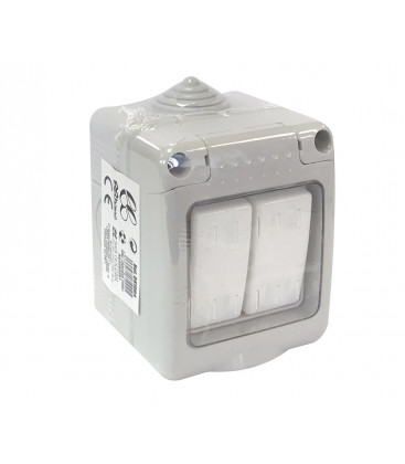 041004 DOBLE CONMUTADOR ESTANCO IP55 10A 250V