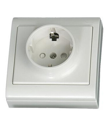 0200498 BASE SCHUKO DE SUPERFICIE BLANCA