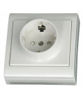 0200498 BASE SCHUKO DE SUPERFICIE BLANCA