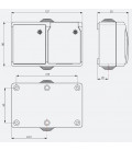 3363 BASE FIJA + CONMUTADOR/INTERRUPTOR ESTANCO IP44 SOLERA