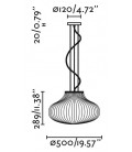 FARO BARCELONA lámpara colgante LED ISABELLE 400 E27