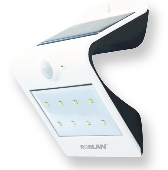 Aplique con panel solar LED 1.5W de Roblan