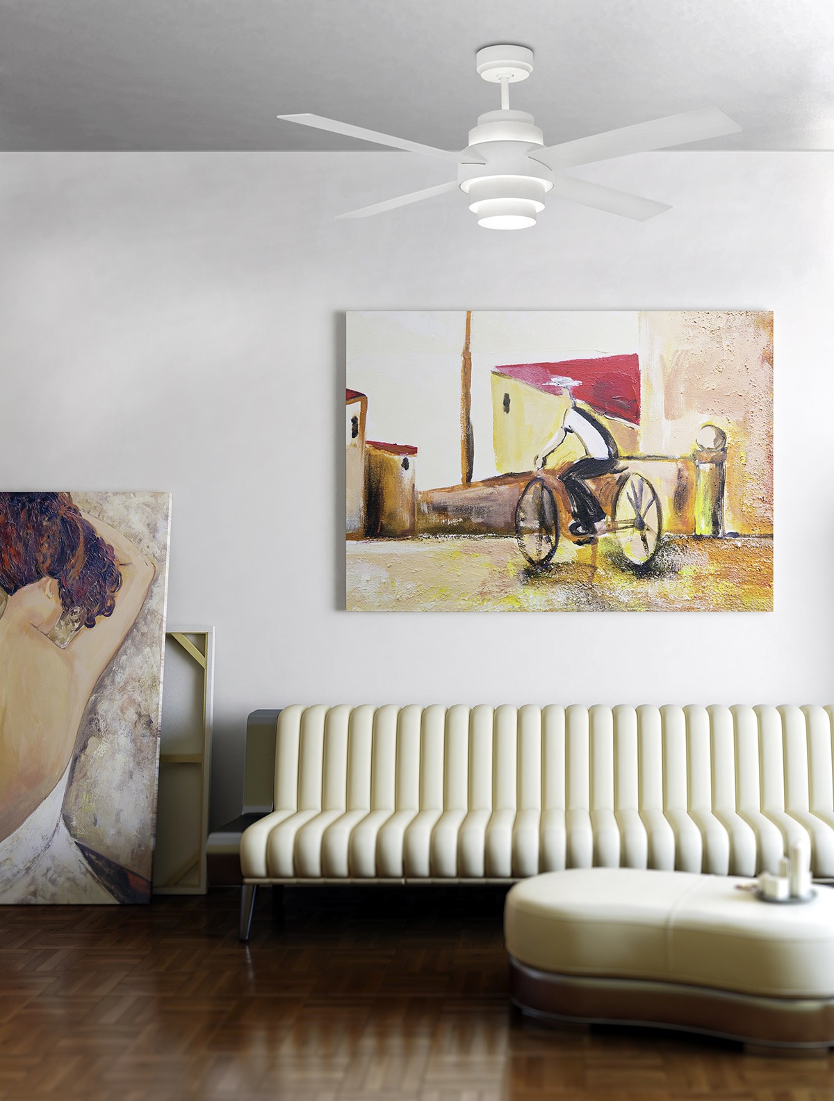 Ventilador con luz DISC de Faro