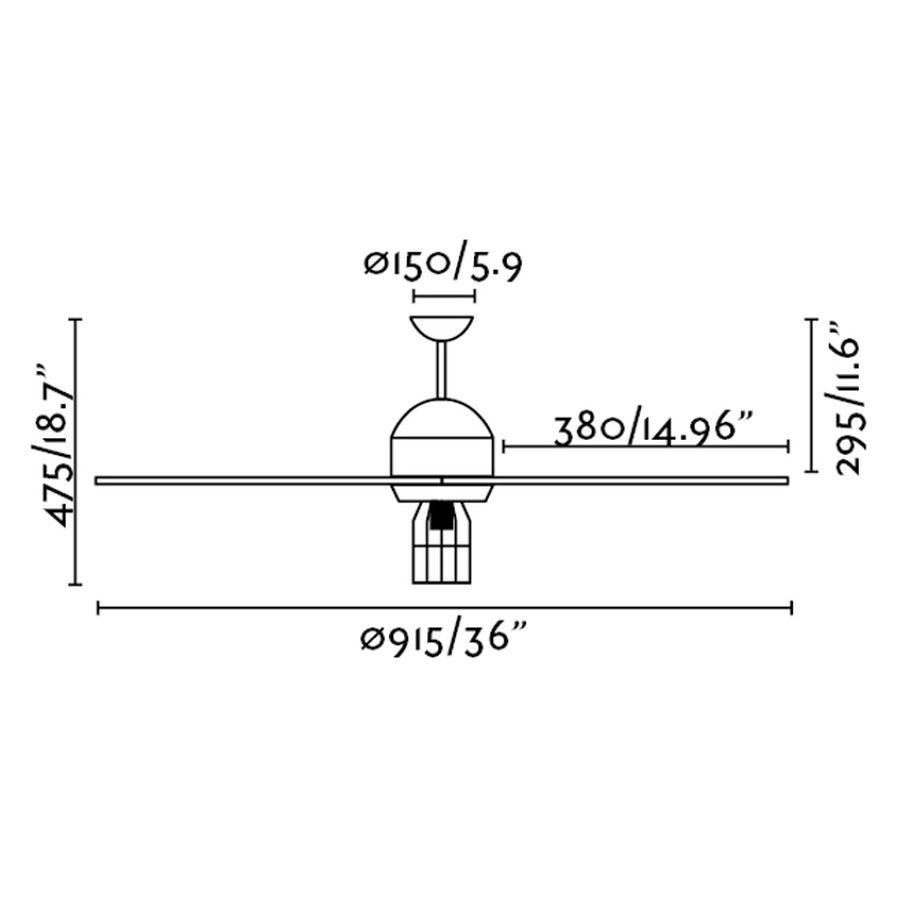 Ventilador con luz CHICAGO de Faro