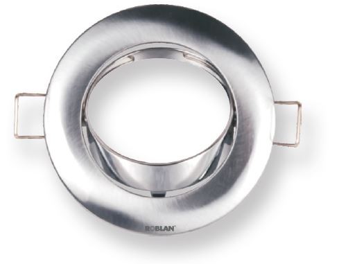 Aro redondo empotrable orientable para dicroicas GU10 de Roblan