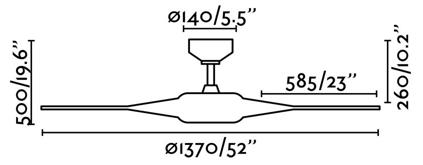 Ventilador con luz COCOS de Faro